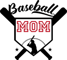 Baseball Mom 1 Line Tracing Svg Vector, Free Vectors File